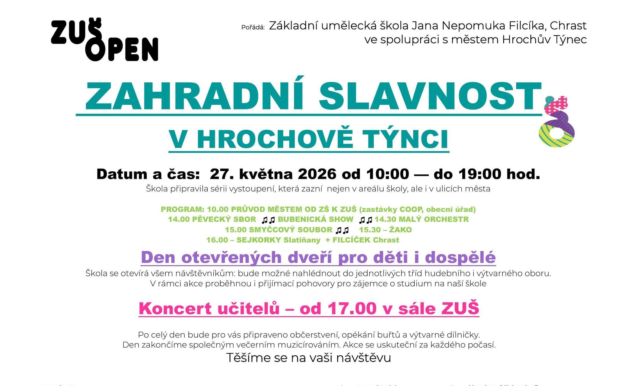 Obrázek pro novinku: Zahradní slavnost v Hrochově Týnci